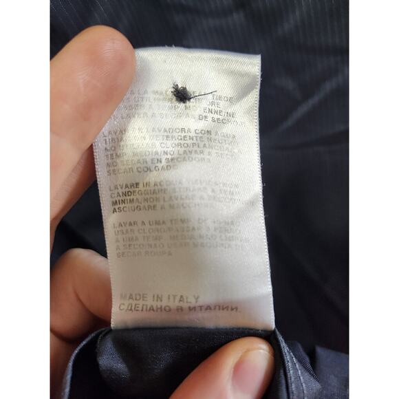 Boss Hugo Boss Mens Long Sleeve Button Down Navy Blue Striped Neck 16‎ 32/33 - Picture 5 of 9